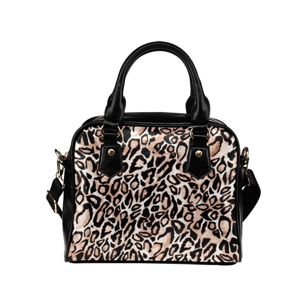 Shoulder Handbag-Leopard Print 101 Vegan Leather Shoulder