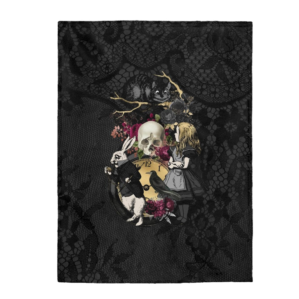 Alice in Wonderland Blanket #101 Goth Series Velveteen