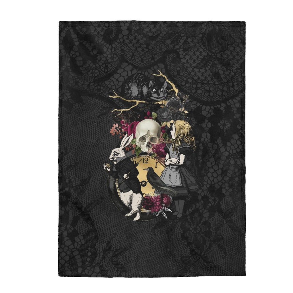 Alice in Wonderland Blanket #101 Goth Series Velveteen