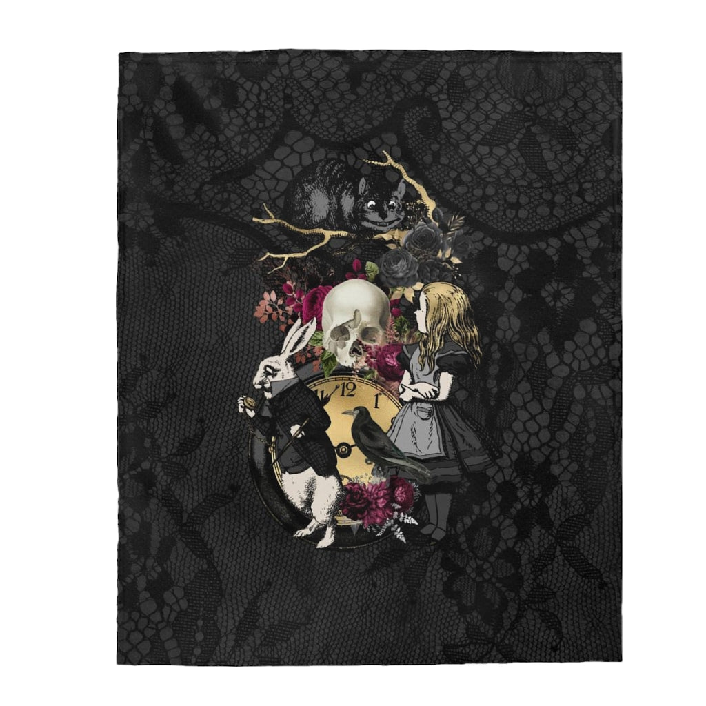 Alice in Wonderland Blanket #101 Goth Series Velveteen