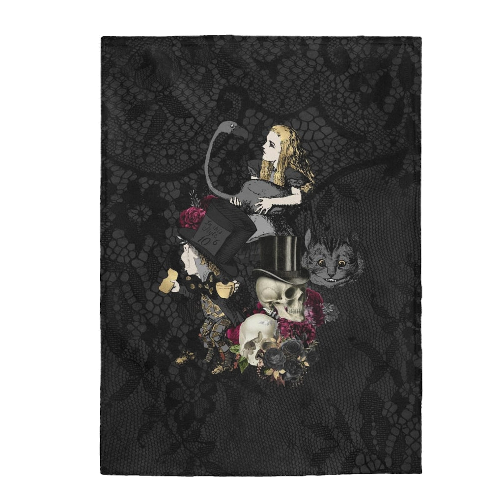 Alice in Wonderland Blanket #102 Goth Series Velveteen