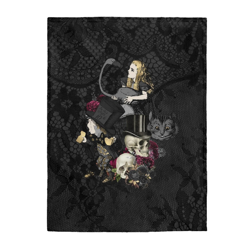 Alice in Wonderland Blanket #102 Goth Series Velveteen