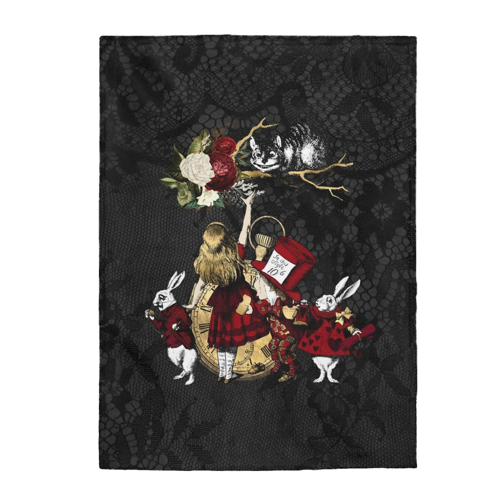 Alice in Wonderland Blanket #34 Red Series Velveteen Plush