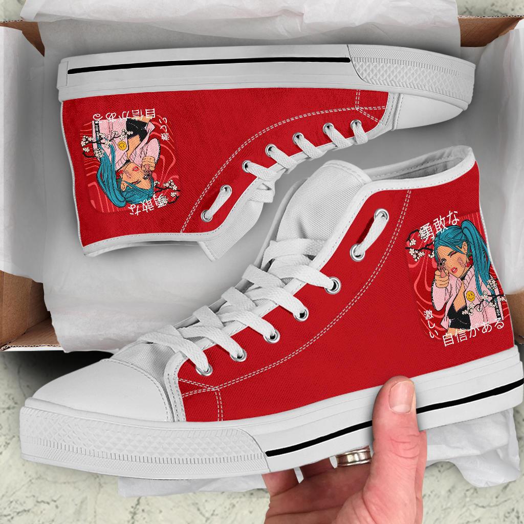 Anime Sneakers #6 - High Top Sneakers | Custom Sneakers