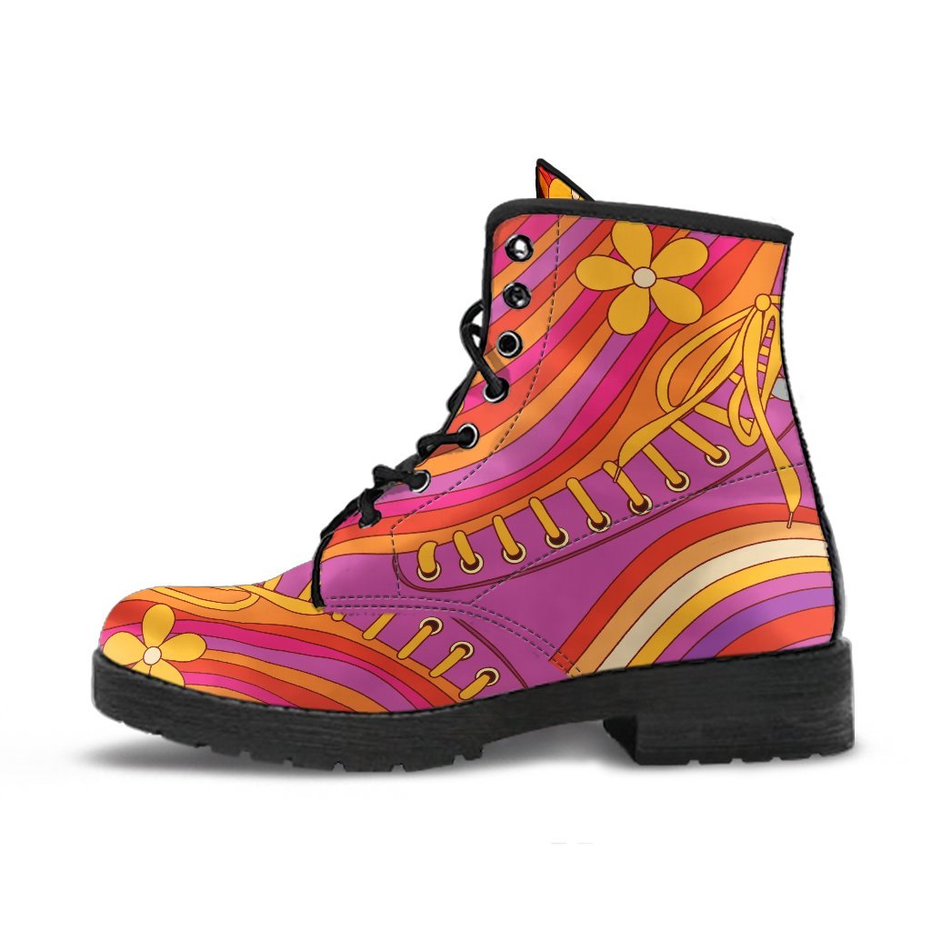 Combat Boots - 70s Psychedelic Style #4 | Boots for Women