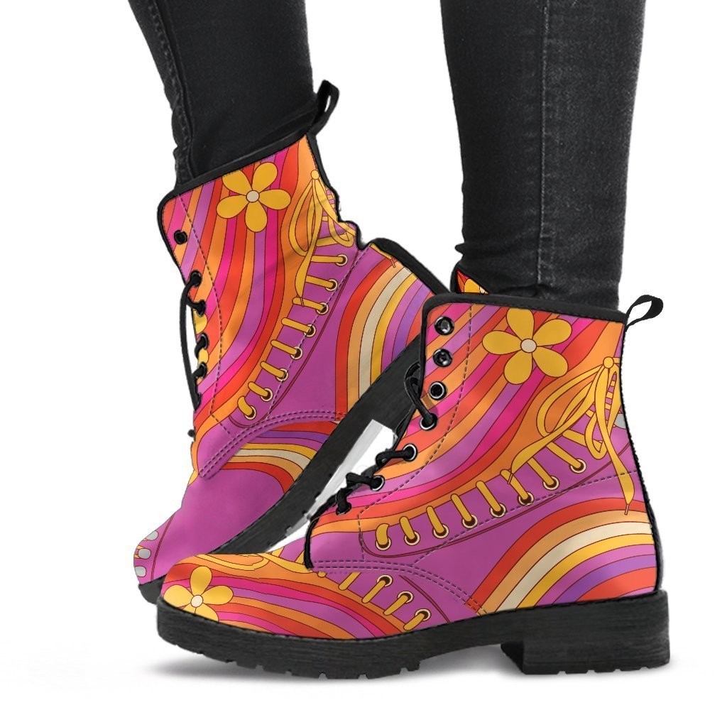 Combat Boots - 70s Psychedelic Style #4 | Boots for Women