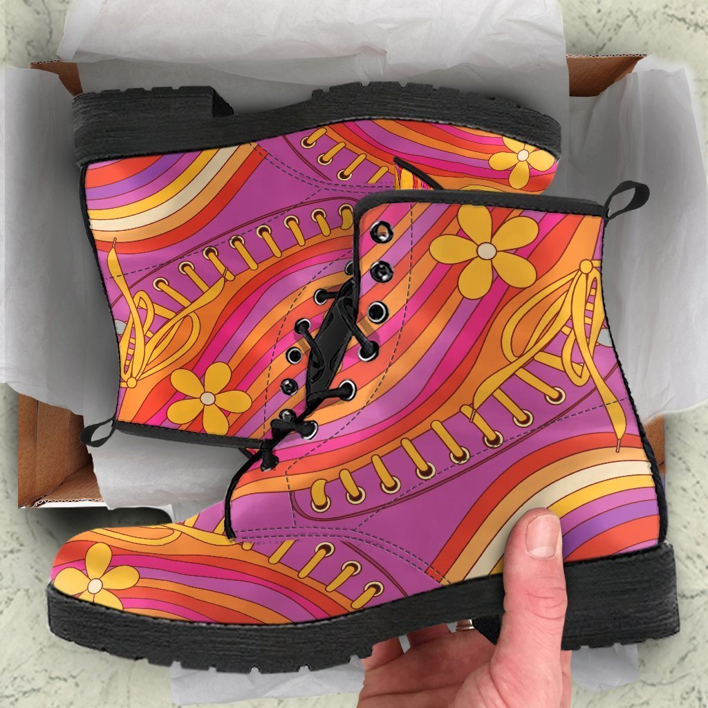 Combat Boots - 70s Psychedelic Style #4 | Boots for Women