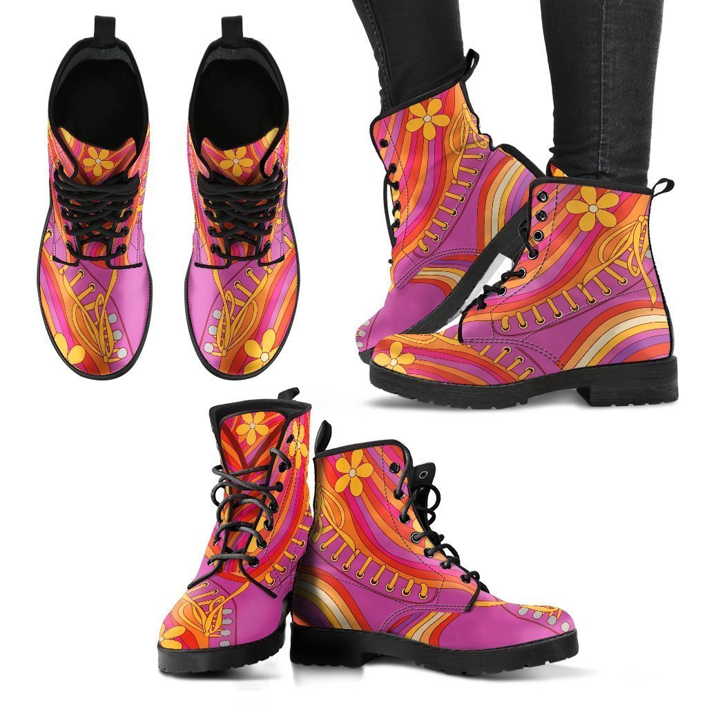 Combat Boots - 70s Psychedelic Style #4 | Boots for Women