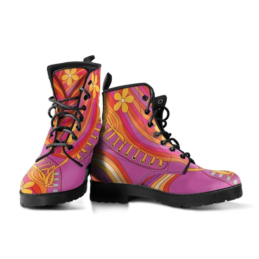 Combat Boots - 70s Psychedelic Style #4 | Boots for Women