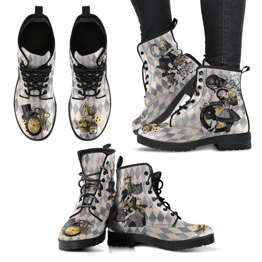 Combat Boots-Alice in Wonderland Gifts 101 Gray Series
