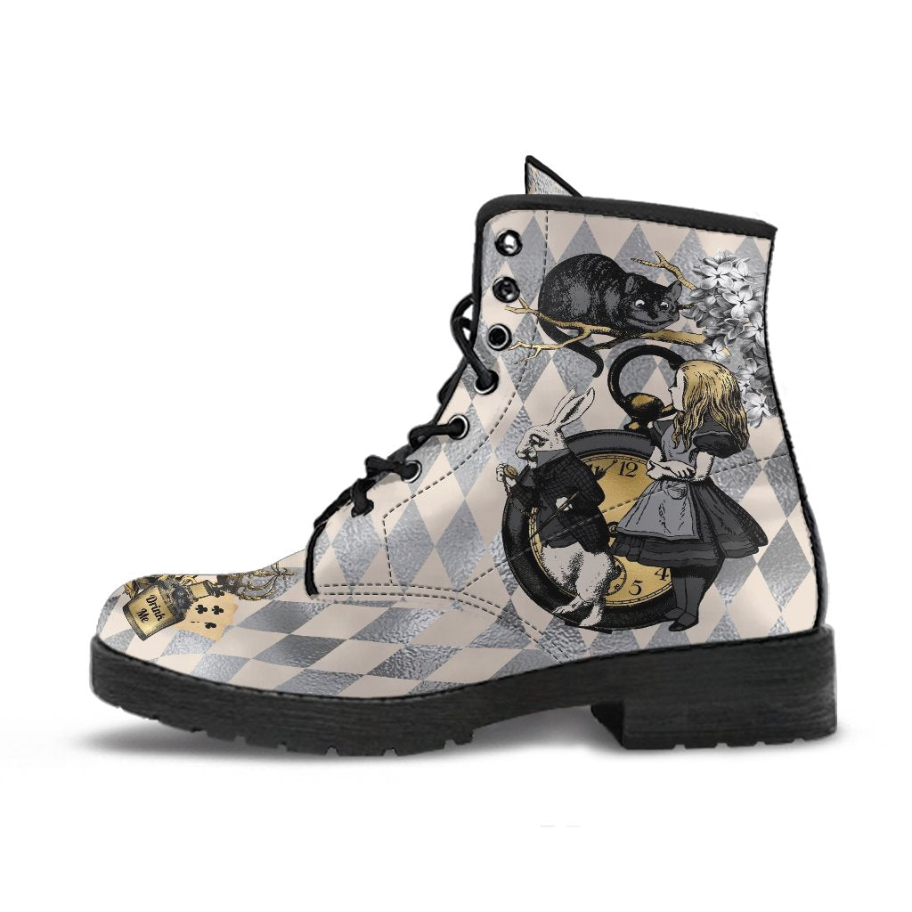 Combat Boots-Alice in Wonderland Gifts 101 Gray Series