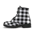 Combat Boots-Black and White Series 103 Vegan Leather