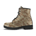 Combat Boots - Brown Camouflage | Boho Shoes Handmade Lace