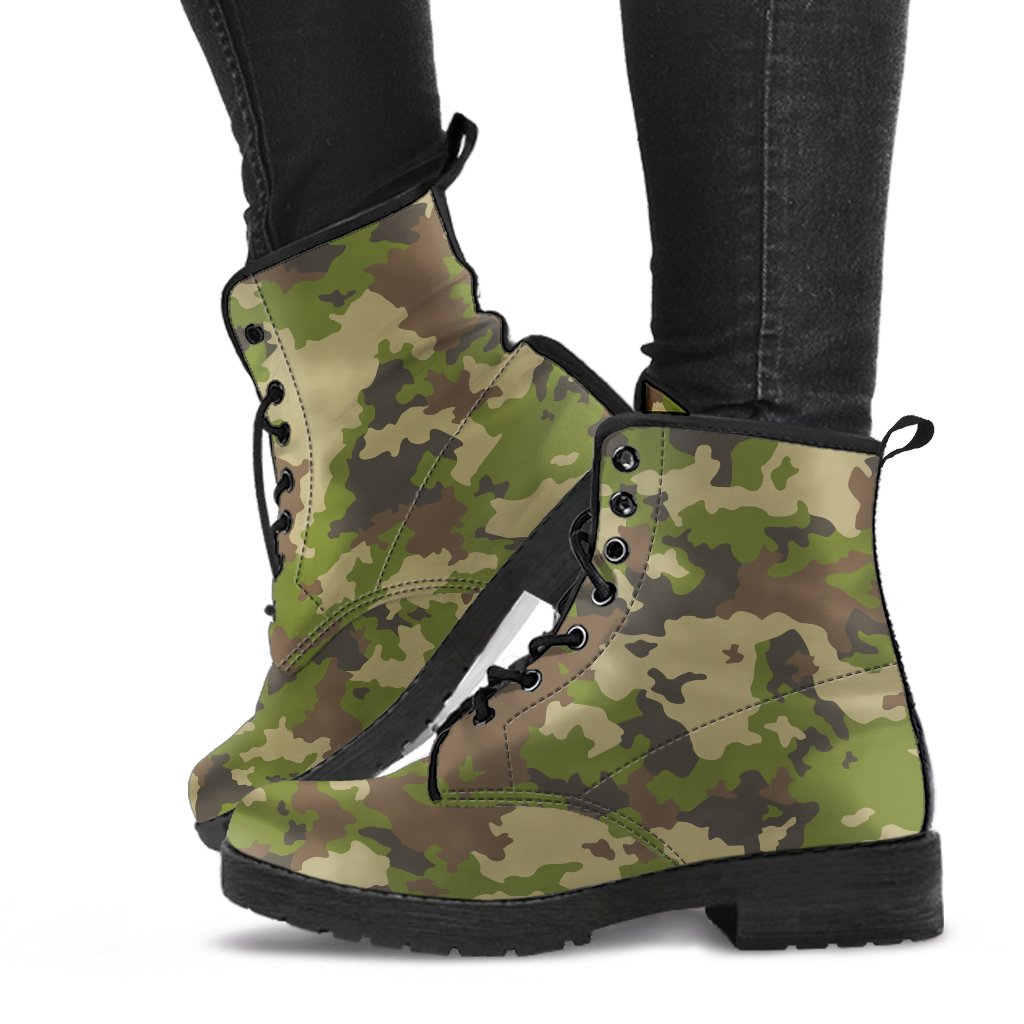 Combat Boots - Camouflage Boots | Boho Shoes Handmade Lace 