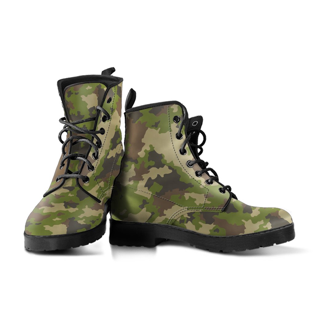 Combat Boots - Camouflage Boots | Boho Shoes Handmade Lace 