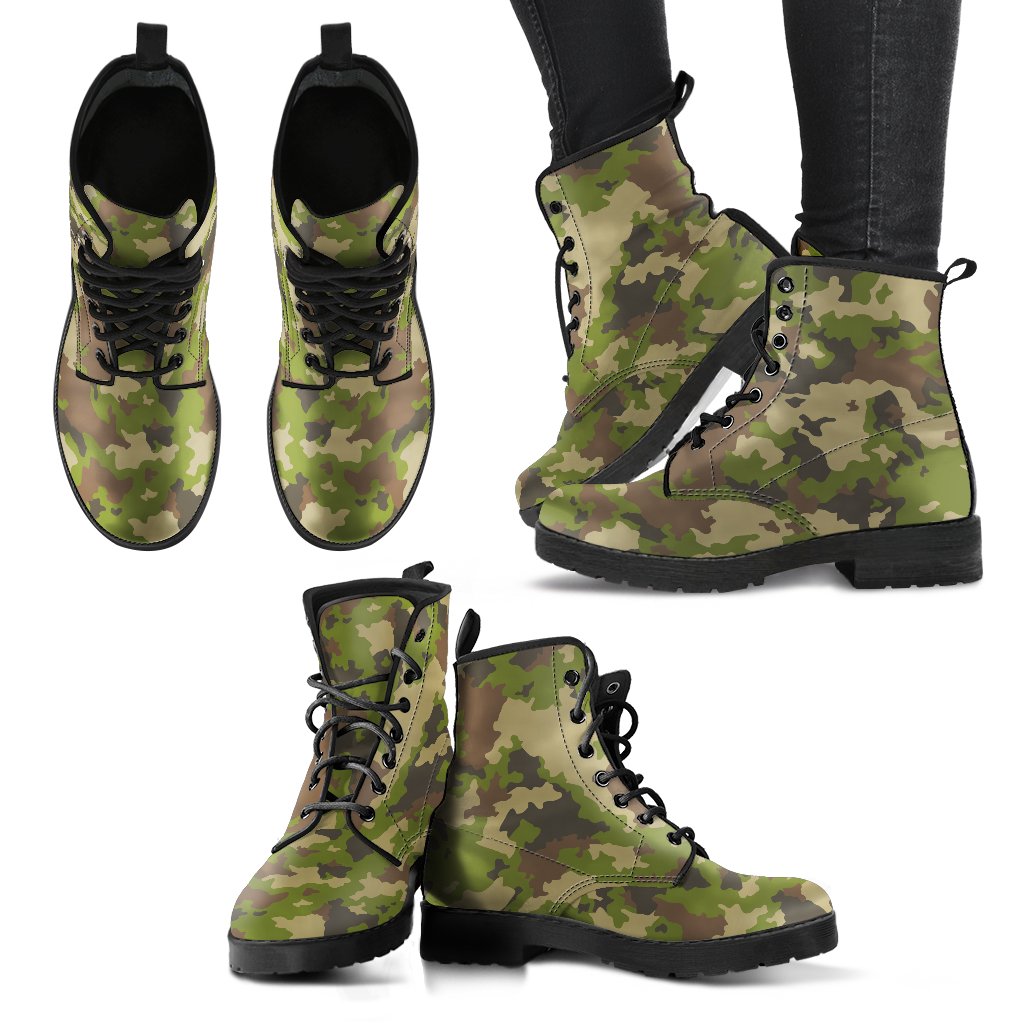 Combat Boots - Camouflage Boots | Boho Shoes Handmade Lace 
