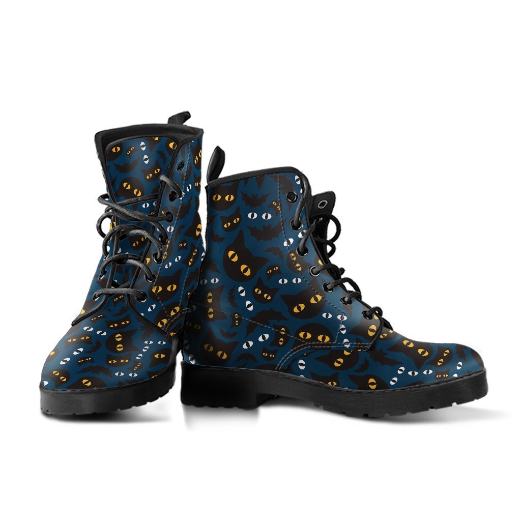 Combat Boots - Cat Eyes | Women’s Boots Vegan Leather Lace 
