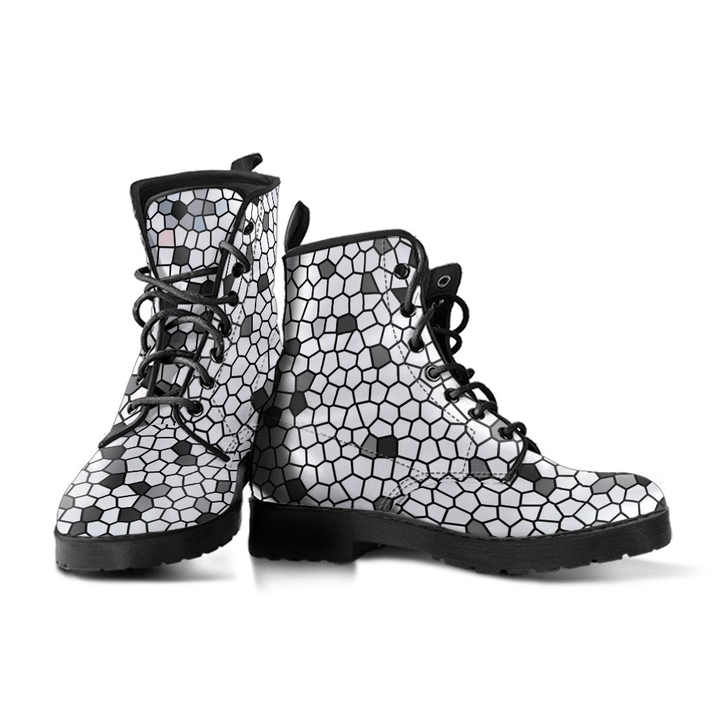 Combat Boots - Classic Mosaic | Boho Shoes Handmade Lace Up 