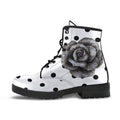 Combat Boots - Classic Rose Polka Dots | Boho Shoes Handmade