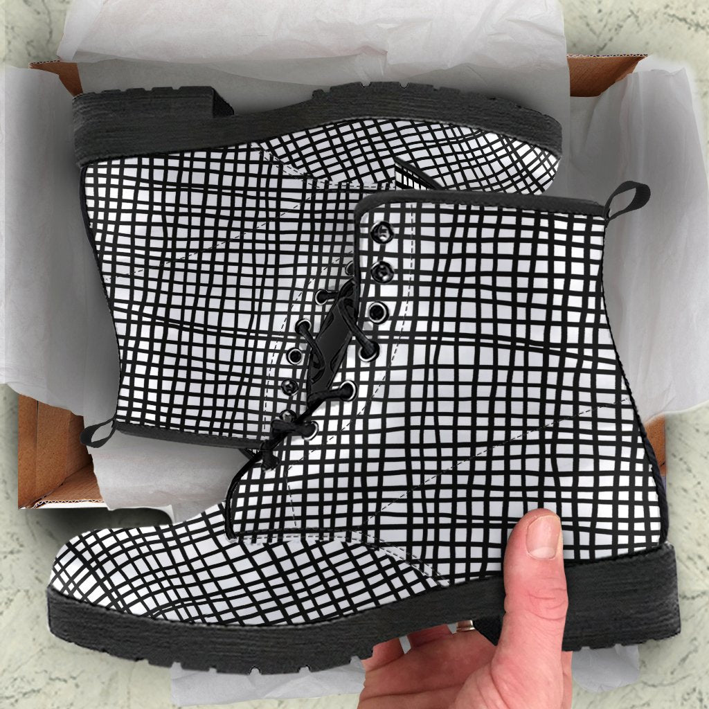 Combat Boots-Doodle Series 103 Vegan Leather | ACES INFINITY