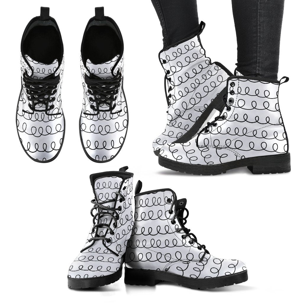 Combat Boots-Doodle Series 109 Vegan Leather | ACES INFINITY