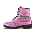 Combat Boots - Dream Love Believe | Boho Shoes Handmade Lace