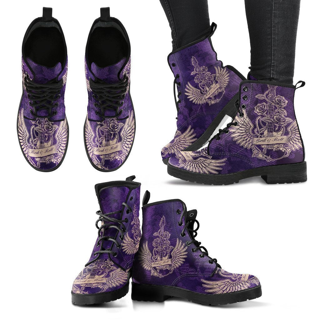 Combat Boots - Electric Guitar #24 Distressed Purple 