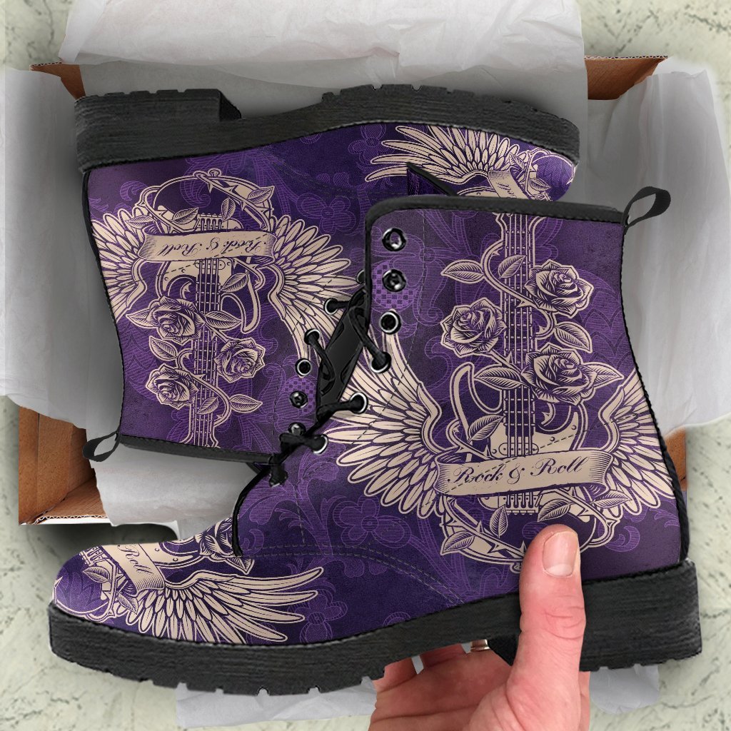 Combat Boots - Electric Guitar #24 Distressed Purple 