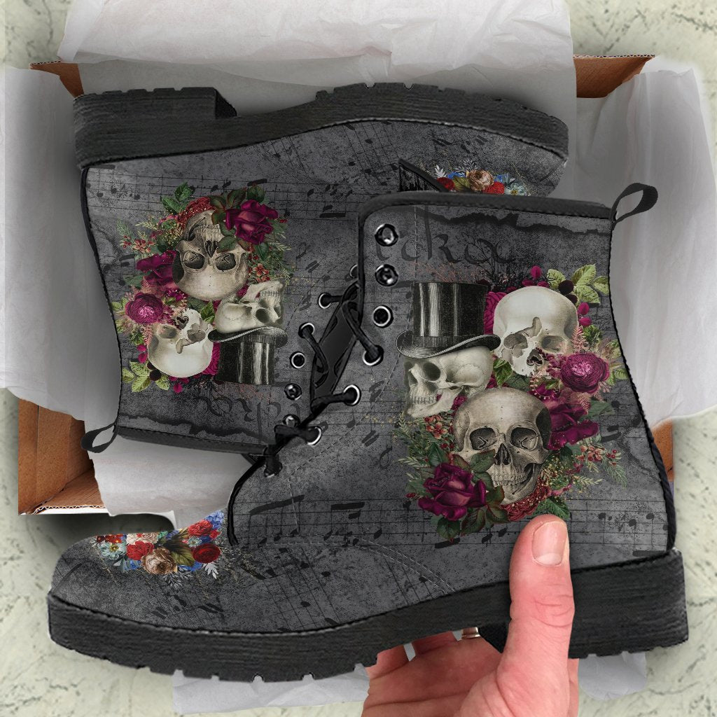 Combat Boots - Goth Shoes #22 | Vegan Leather Lace Up Boots