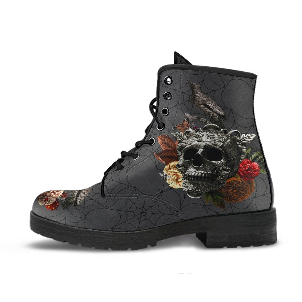 Combat Boots - Goth Shoes #31 Spiderweb Boots | Goth Boots