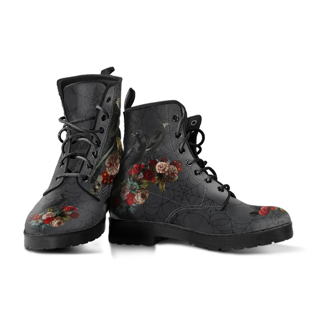 Combat Boots - Goth Shoes #31 Spiderweb Boots | Goth Boots