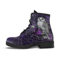 Combat Boots - Goth Shoes #33 Purple Spiderweb Boots | 