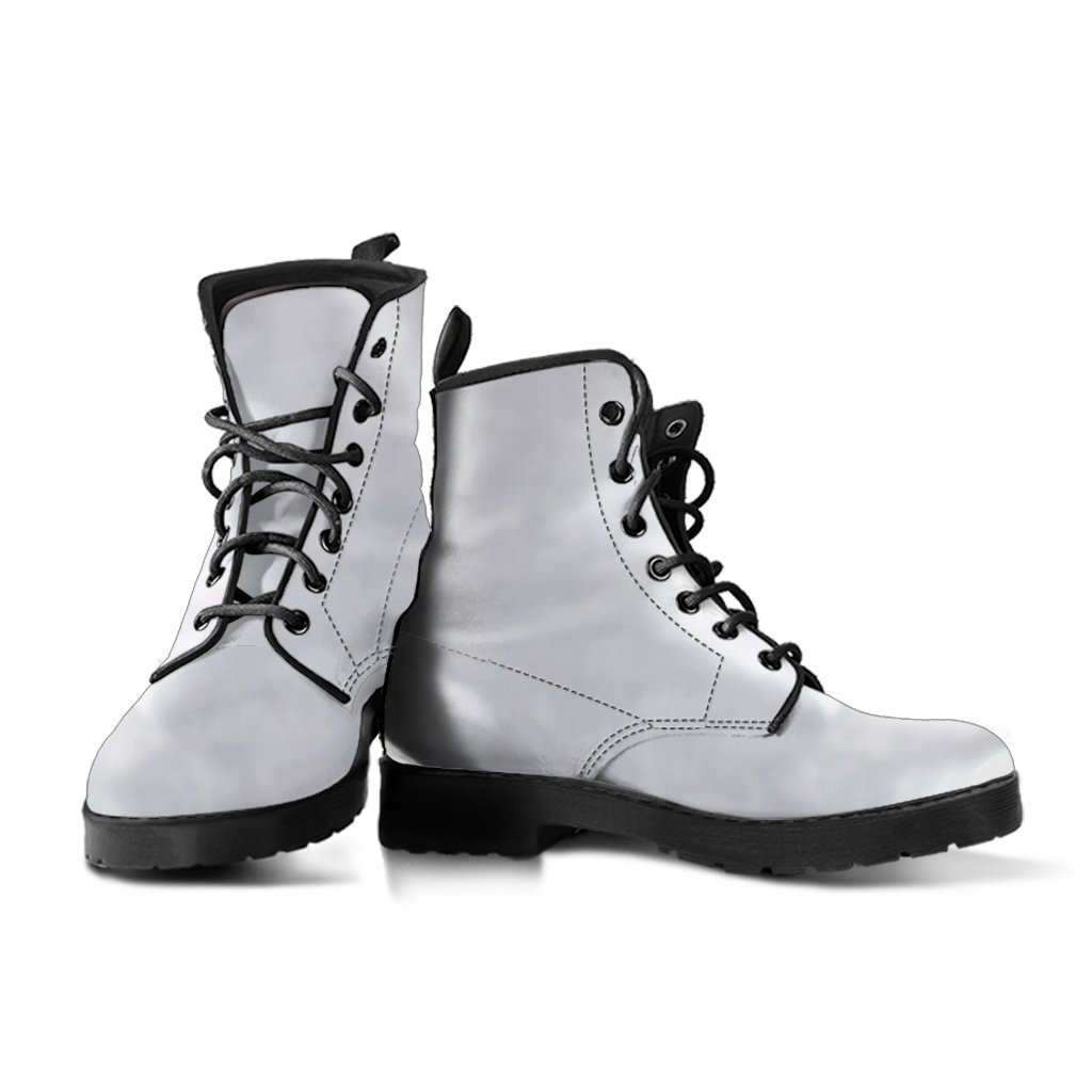 Combat Boots - Gradient Off White | Boho Shoes Handmade Lace
