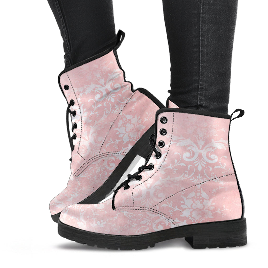 Combat Boots - Grunge Pink #102 | Unisex Adult Shoes Vegan