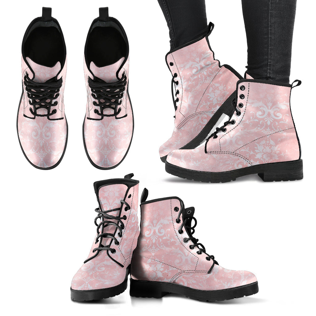 Combat Boots - Grunge Pink #102 | Unisex Adult Shoes Vegan
