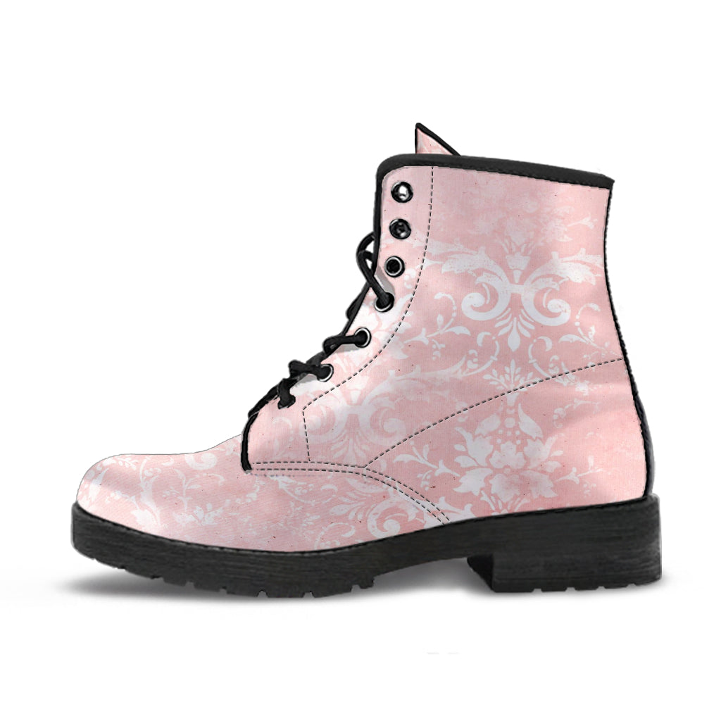Combat Boots - Grunge Pink #102 | Unisex Adult Shoes Vegan