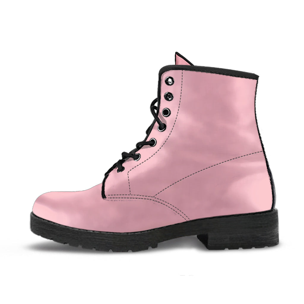 Combat Boots - Light Pink | Boho Custom Shoes Handmade Lace