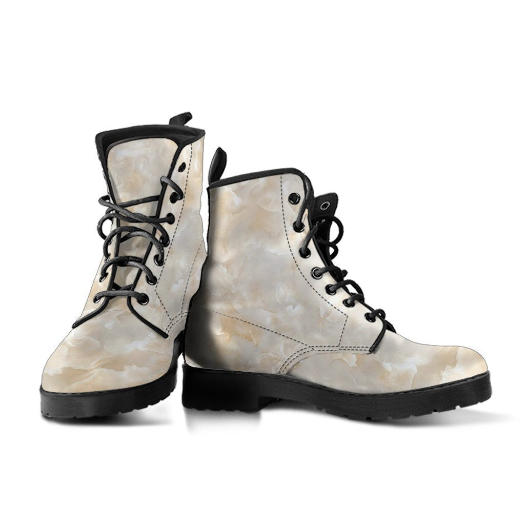 Combat Boots - Magnificent Marble | Boho Shoes Handmade Lace