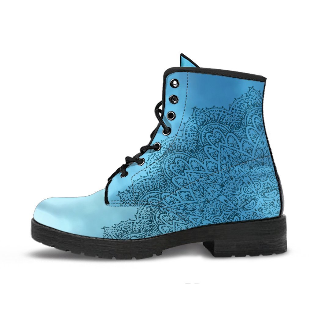Combat Boots - Mandala Moods | Boho Shoes Handmade Lace Up 
