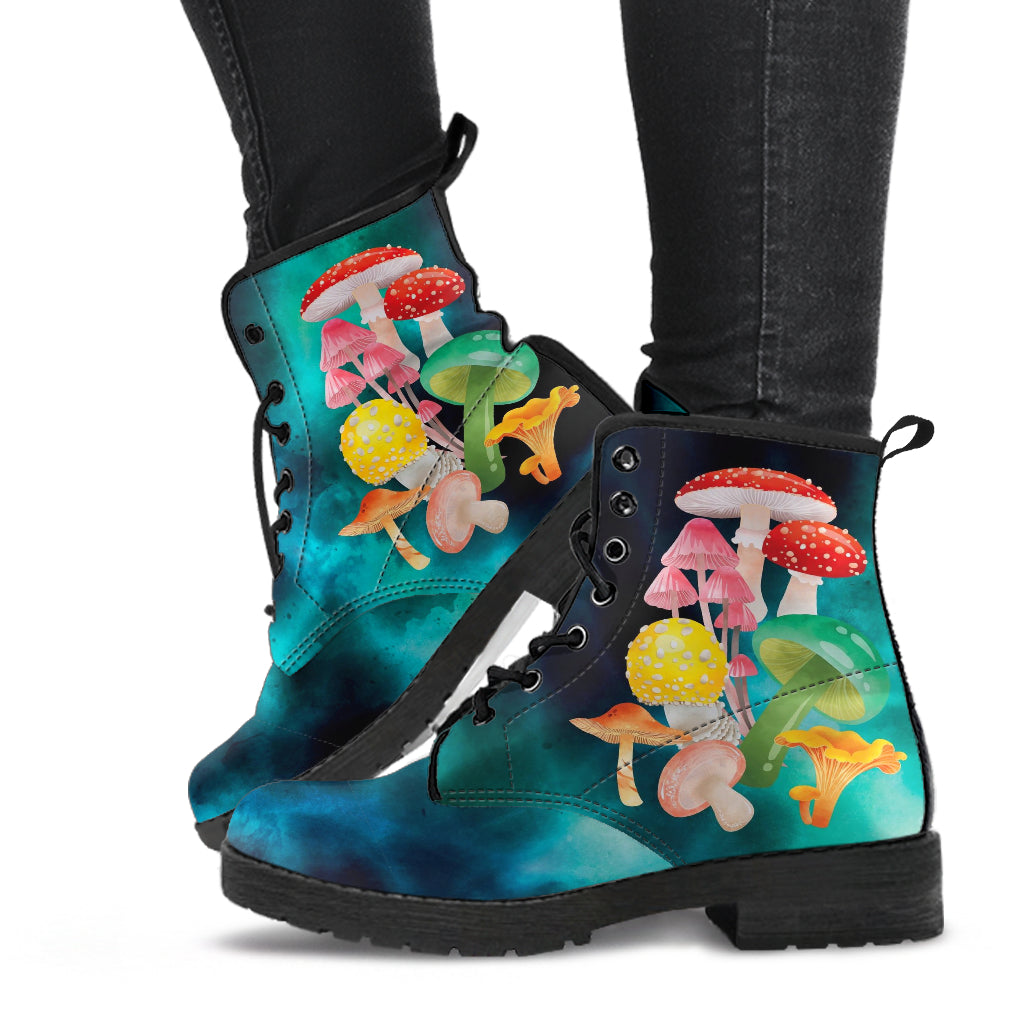 Combat Boots - Mushroom Boots #102 | Mushroom Gift Birthday
