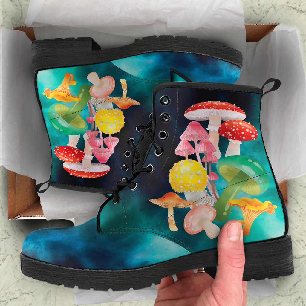 Combat Boots - Mushroom Boots #102 | Mushroom Gift Birthday