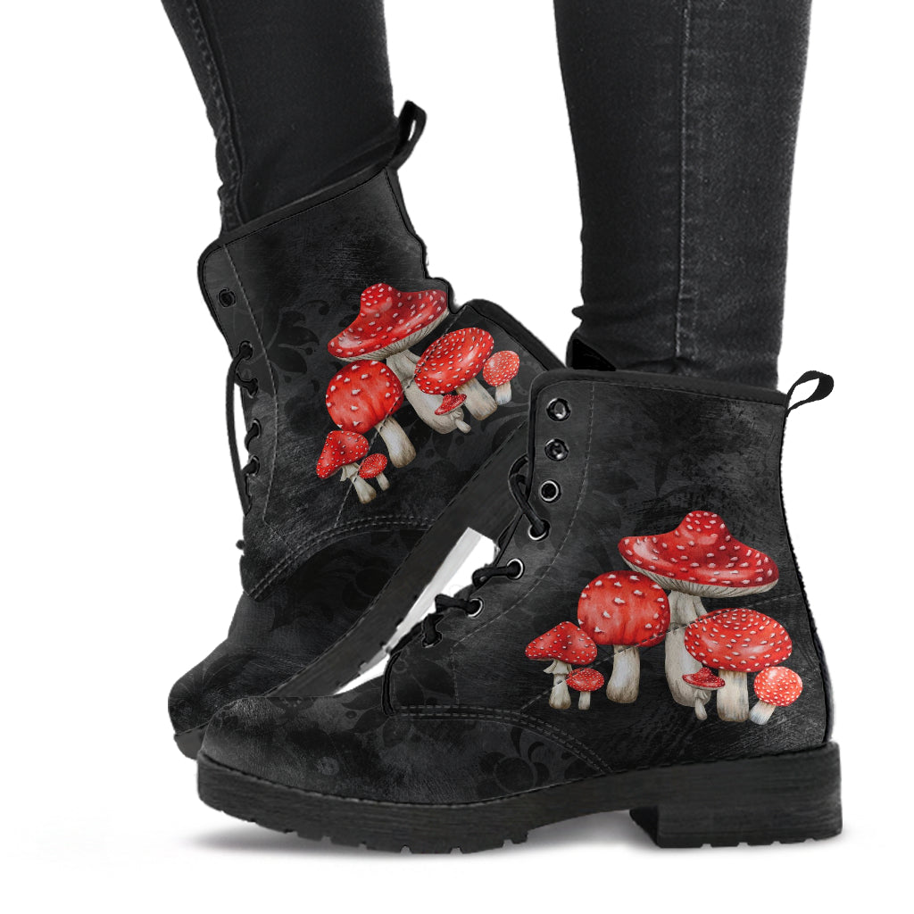 Combat Boots - Mushroom Boots #103 | Mushroom Gift Birthday