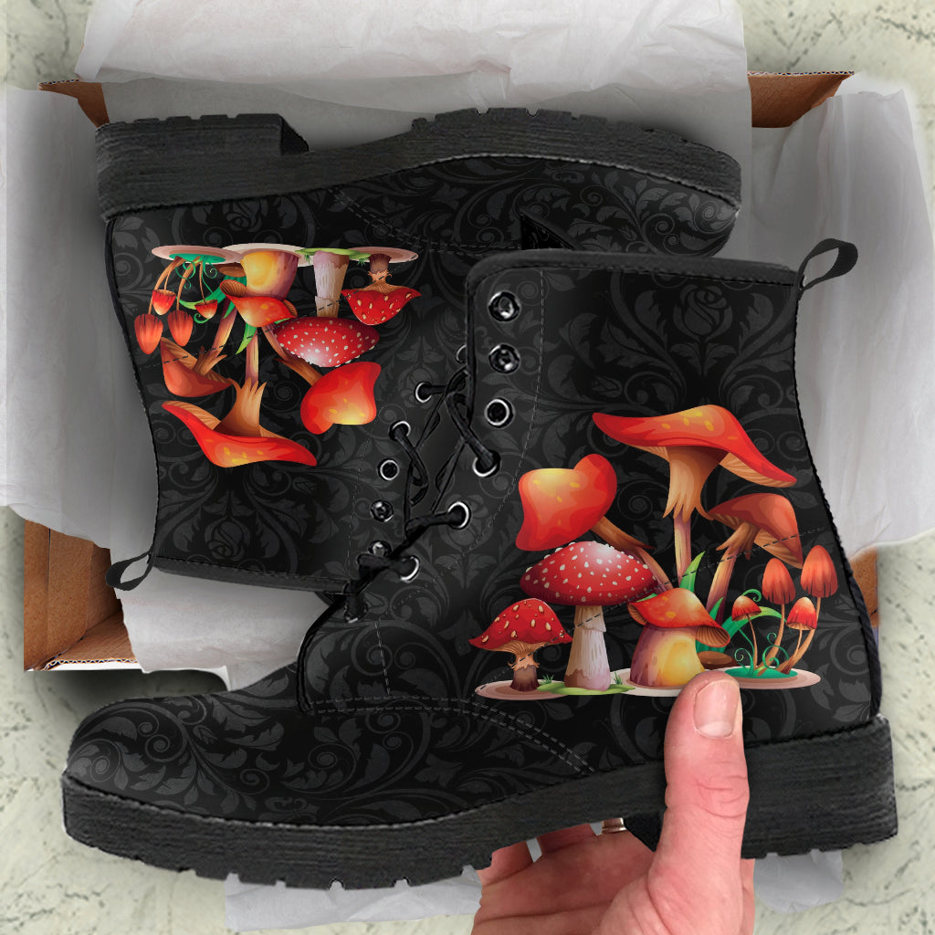 Combat Boots - Mushroom Boots #109 | Mushroom Gift Birthday