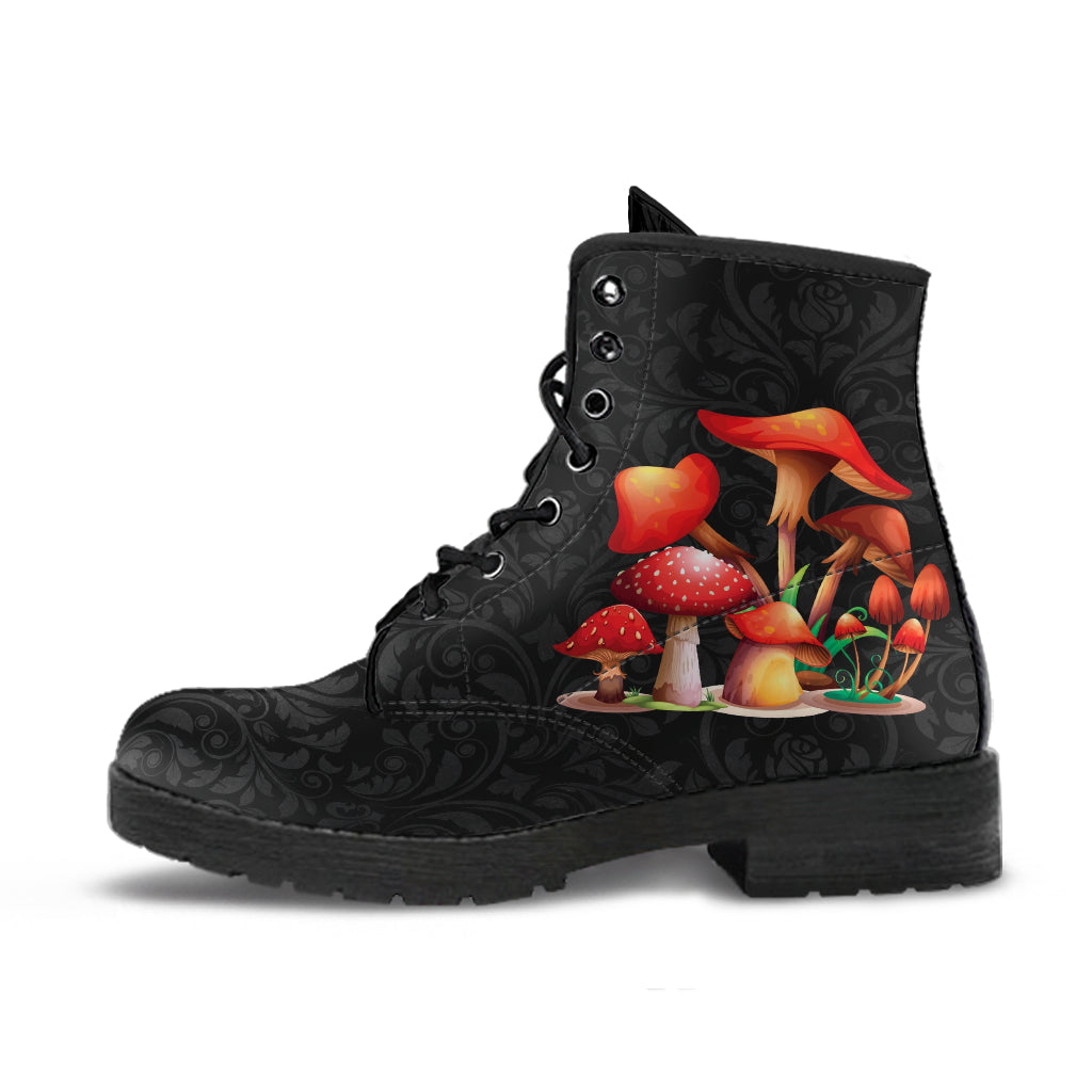 Combat Boots - Mushroom Boots #109 | Mushroom Gift Birthday