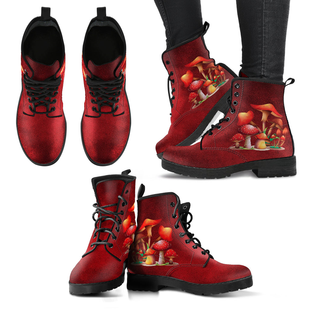 Combat Boots - Mushroom Boots #110 | Mushroom Gift Birthday