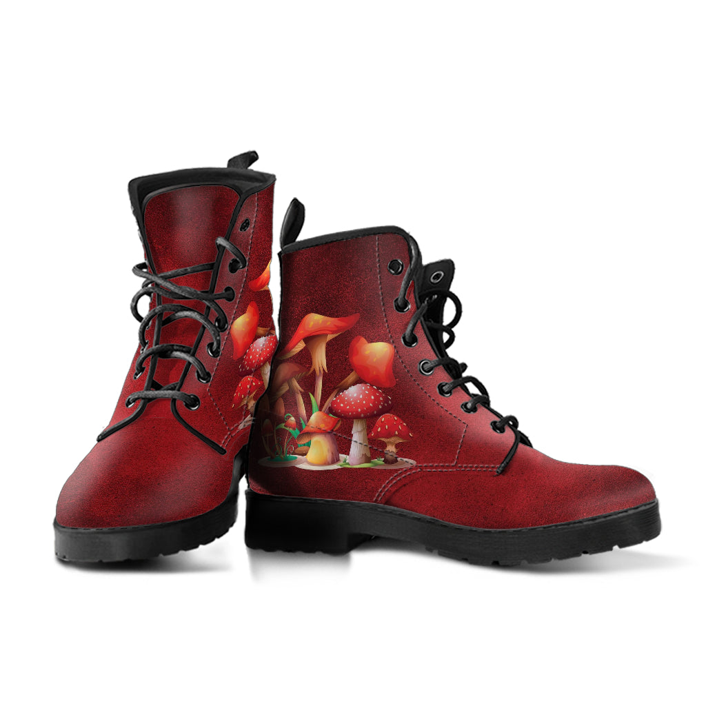 Combat Boots - Mushroom Boots #110 | Mushroom Gift Birthday