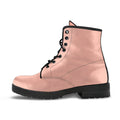 Combat Boots - Nude Pink | Vegan Leather Lace Up Boots