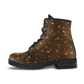 Combat Boots-Rugged Look Distressed Brown Galaxy Custom
