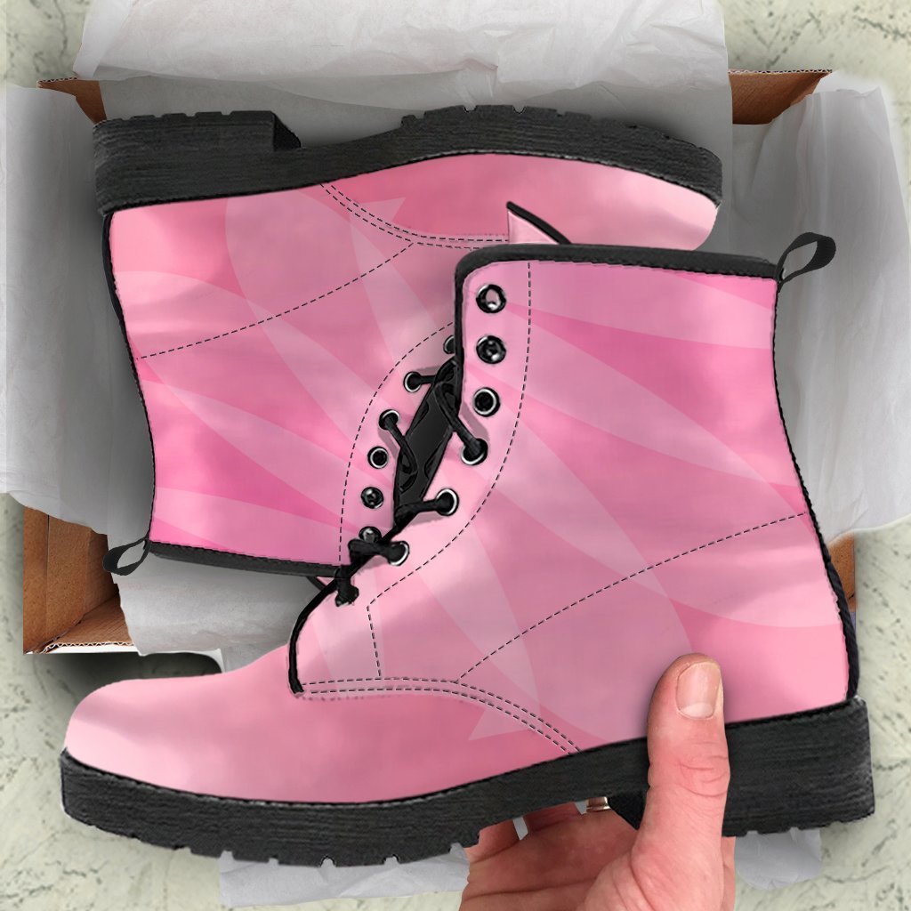 Combat Boots - Shades in Sweet Pink | Boho Shoes Handmade 