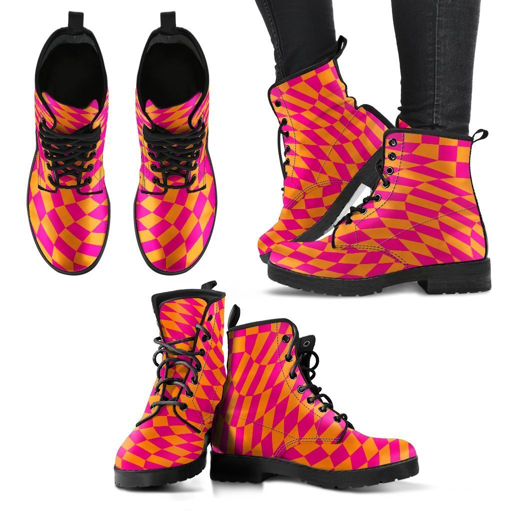 Combat Boots - Special Checkers | Handmade Lace Up Boots 